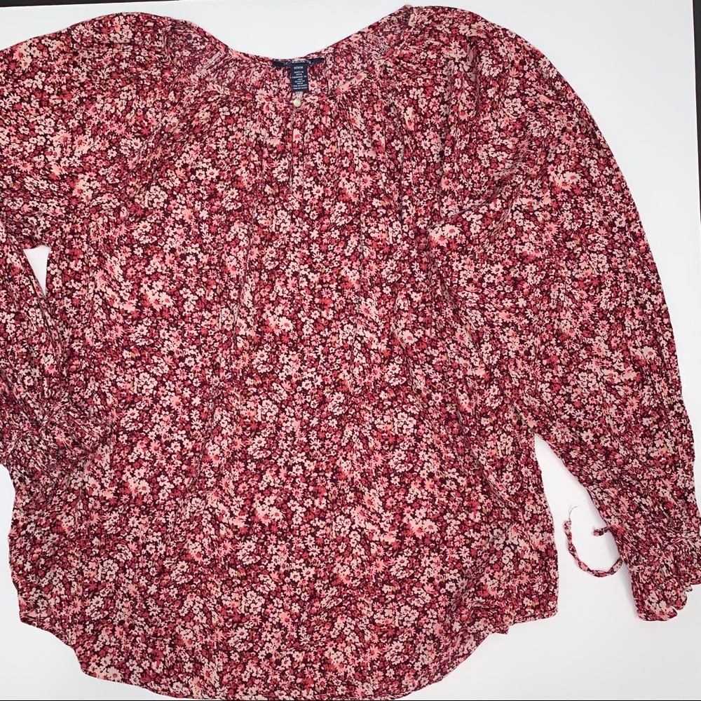 Chaps Floral Blouse- Womens Size Medium